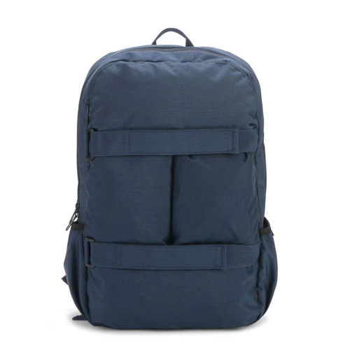 Mul-pockets  Nylon Backpack  blue