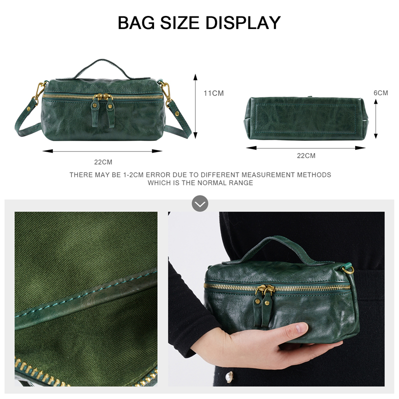 100% Genuine Leather Handbag Small Shoulder Bag for Lady 
