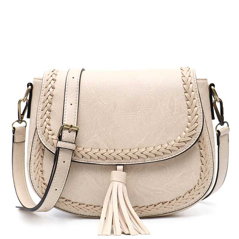 Vintage Women Crossbody Bag with Tassel  