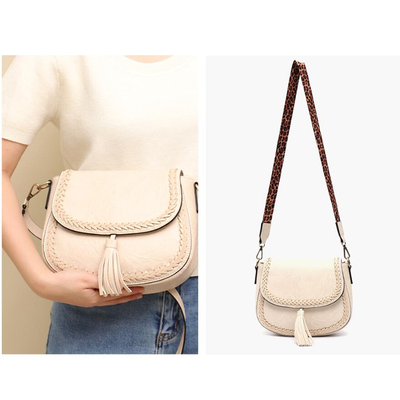 Vintage Women Crossbody Bag with Tassel  