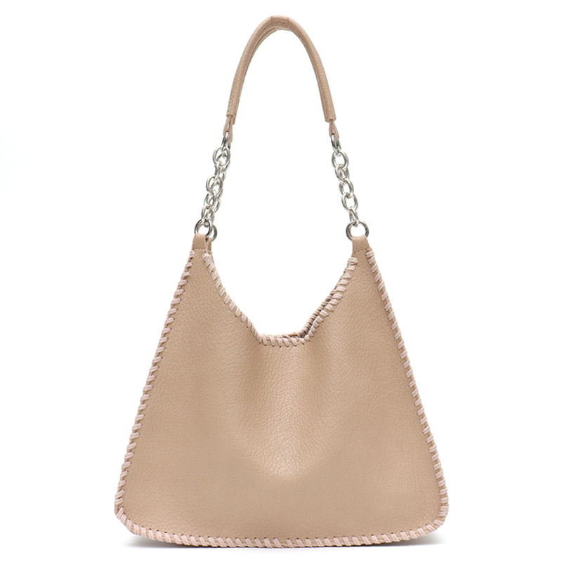 Women Soft Vegan Leather Handbag beige